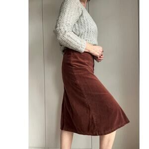 Vintage 80s Lee Jeans Corduroy Skirt Union Made Size M / 6 Classic Americana